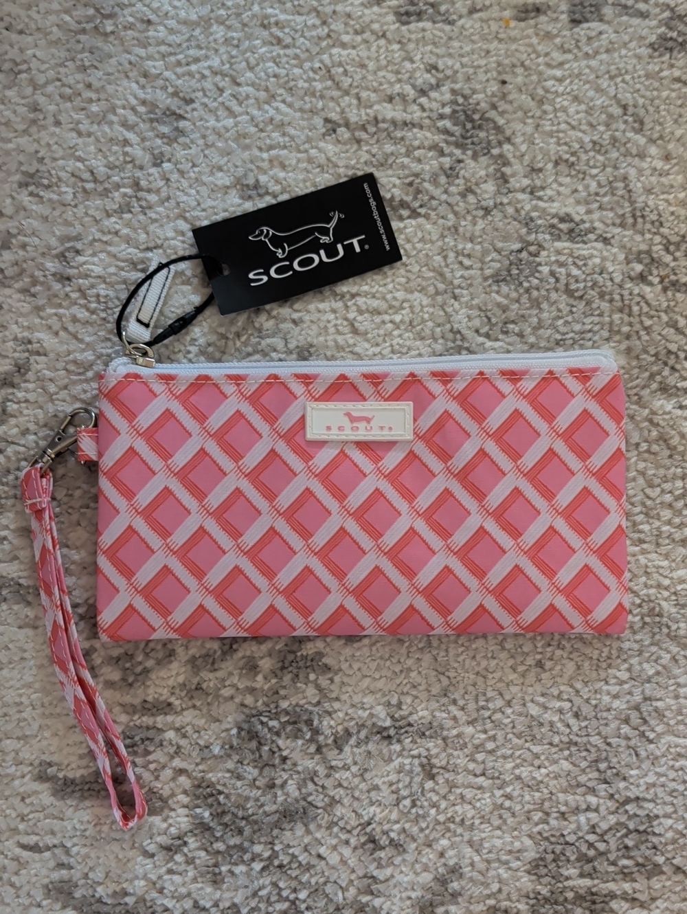 Scout Pink Lattice Wristlet Clutch